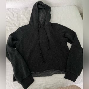 Brandy Melville Dark Gray Cropped Hoodie